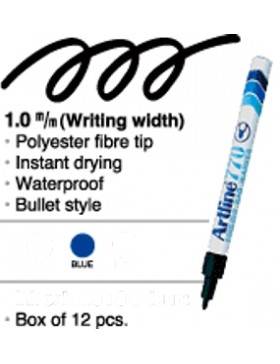 MARQUEUR ARTLINE 770 BLEU POINTU 1mm POUR FRIGO