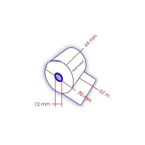 ROULEAU MACHINE THERM. la 44mm Ø70mm