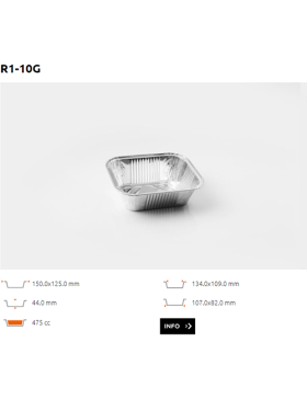 Ravier Alu bord roulé - R1-10G - 475CC