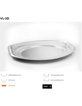 Plateau Alu bord roulé - VL-3D - 2285CC