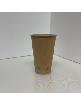 Gobelet Carton Kraft Brun - 340cc (12oz) - 'Save The Earth'